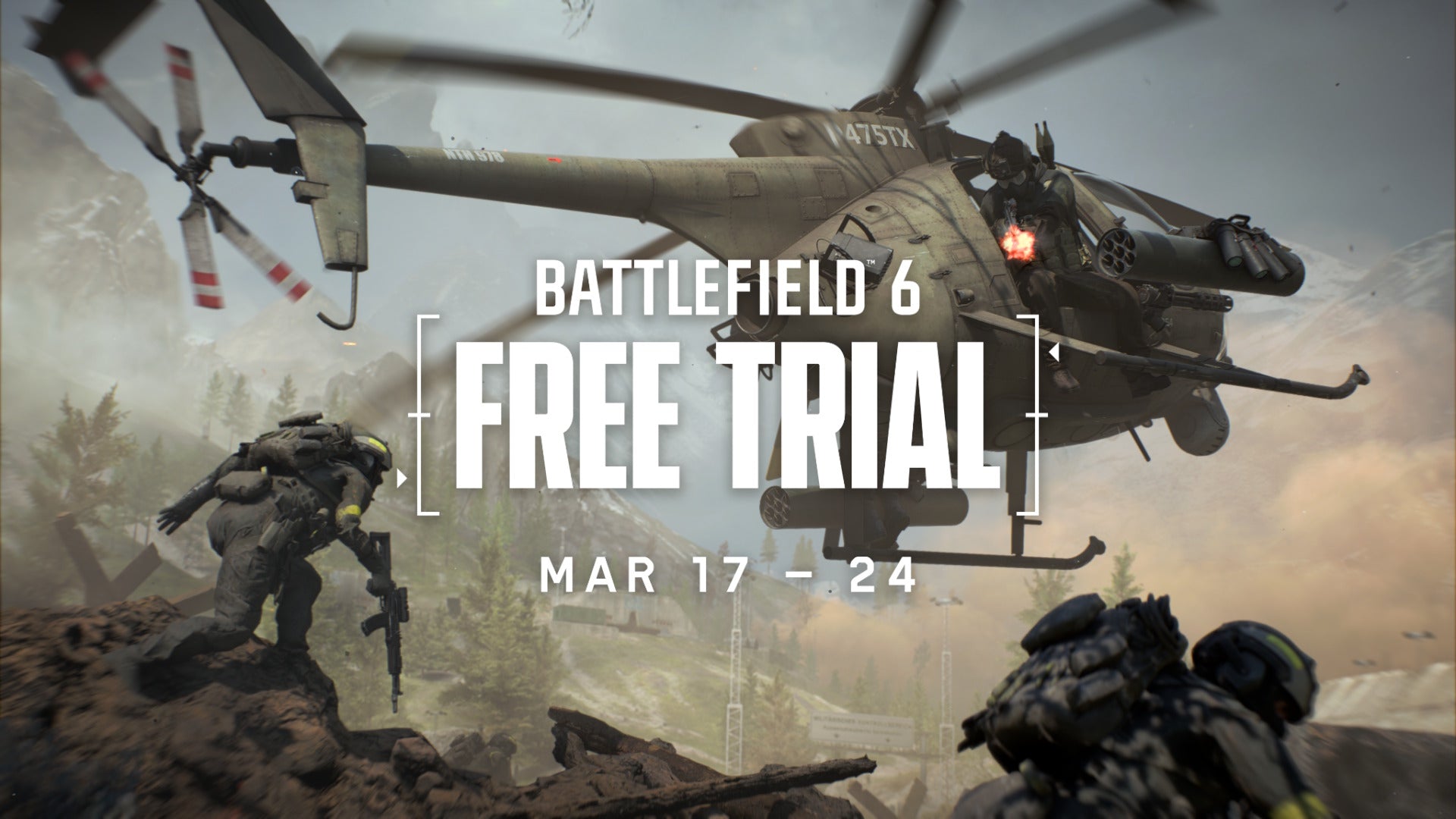 Visuel promotionnel du free trial de Battlefield 6