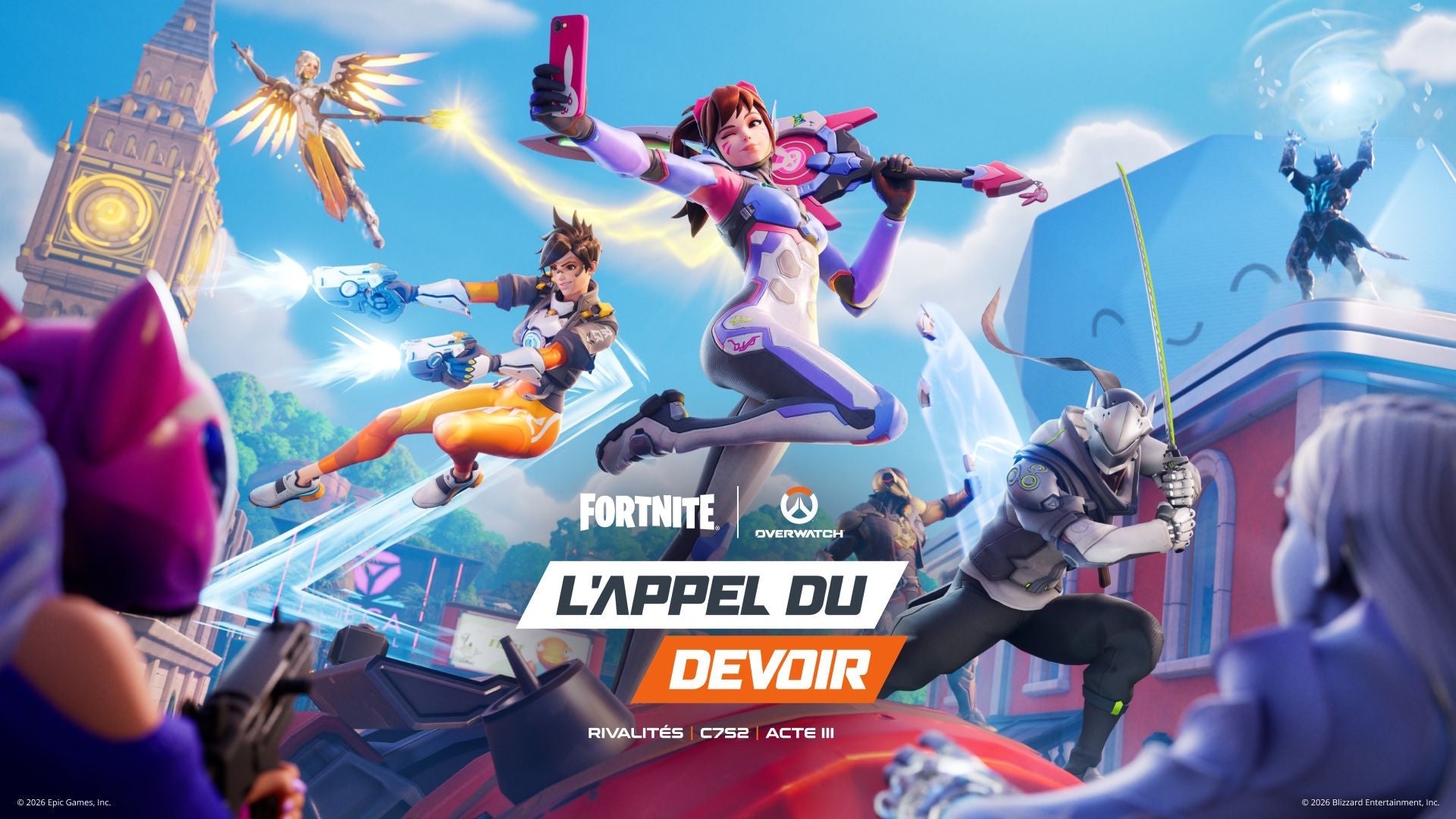 Artwork illustrant l'Appel du devoir, le crossover entre Fortnite et Overwatch