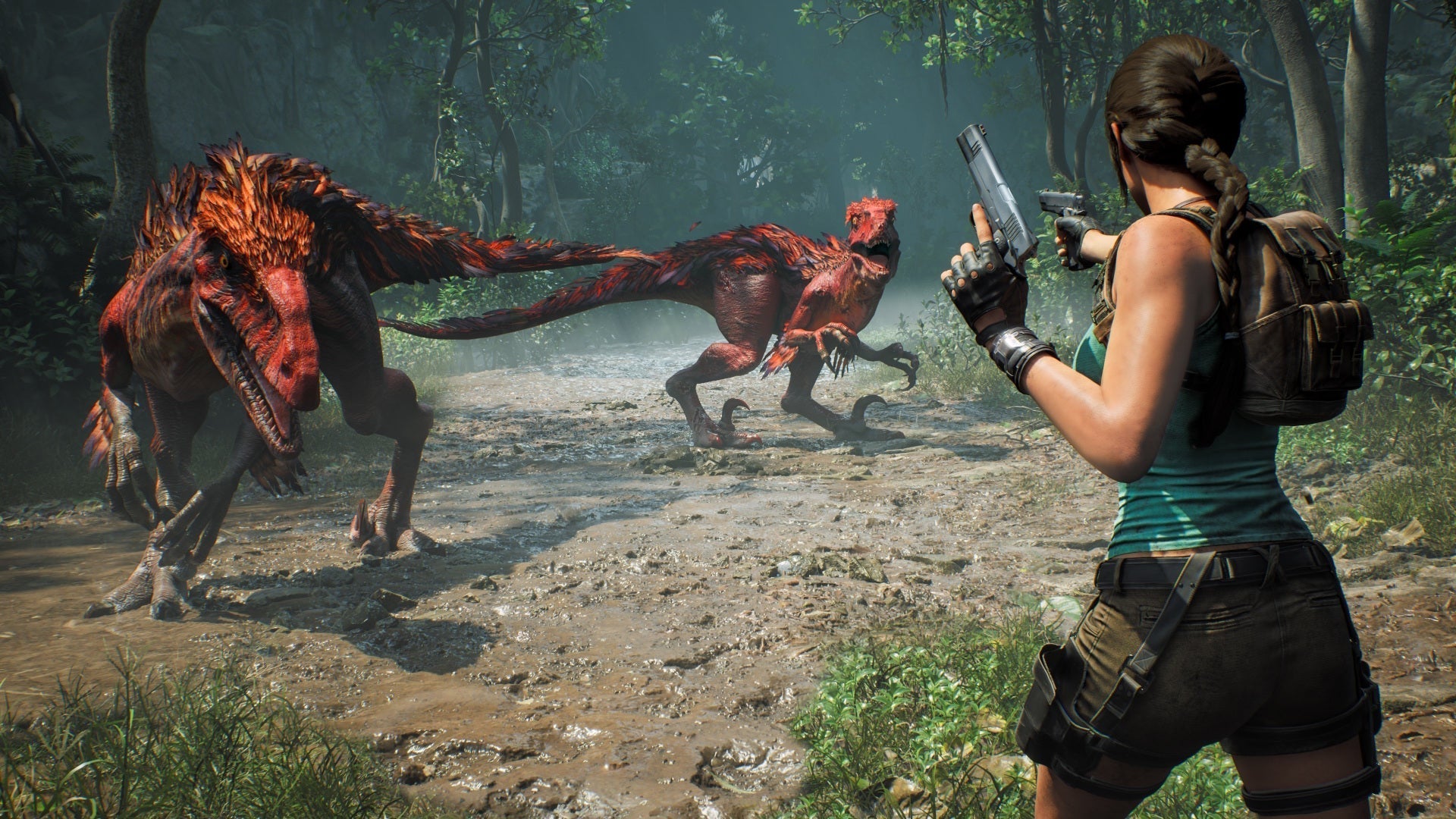 Combat contre les dinosaures de Tomb Raider: Legacy of Atlantis