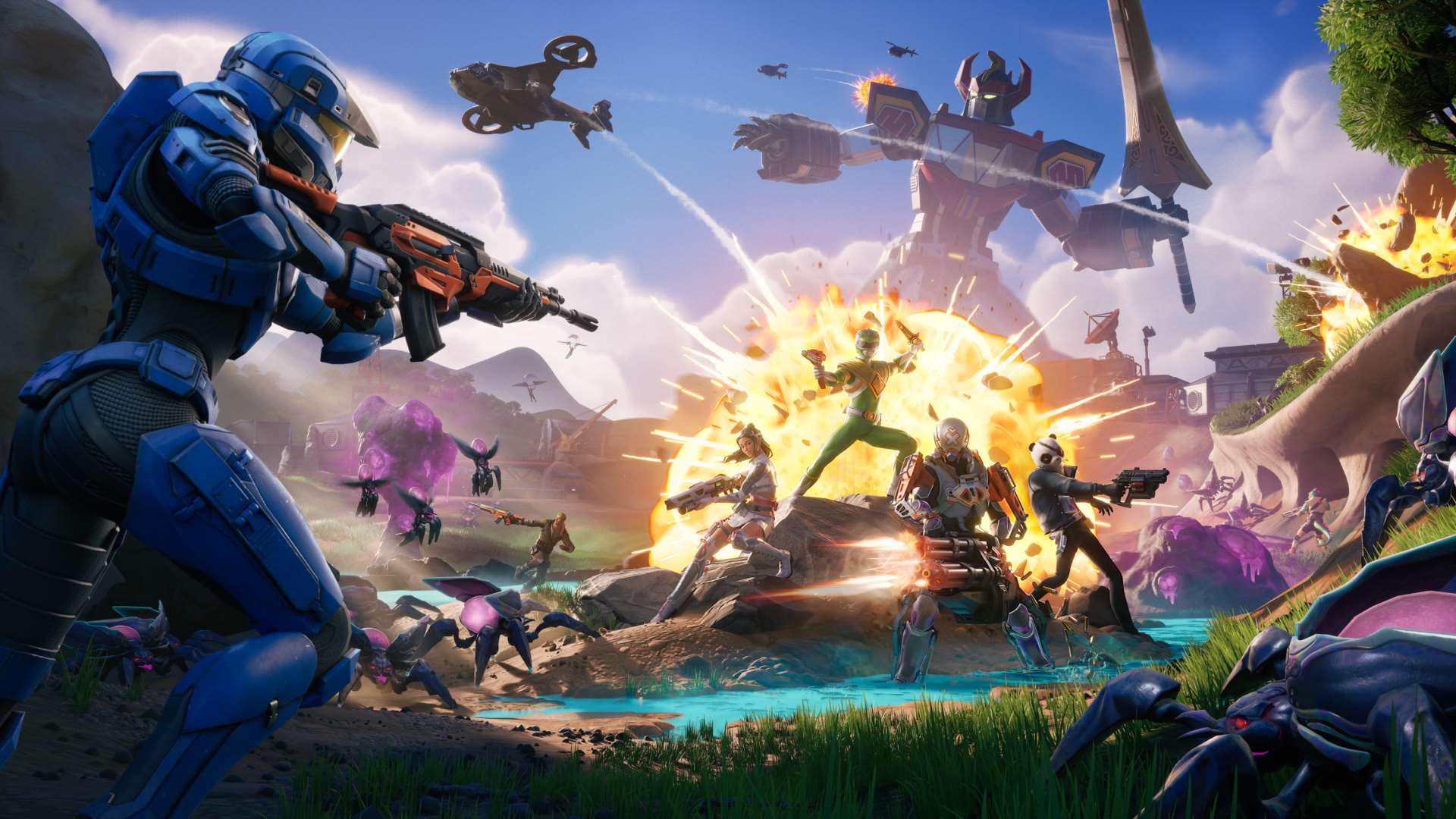 Fortnite lance une alerte aux insectes, les Power Rangers débarquent