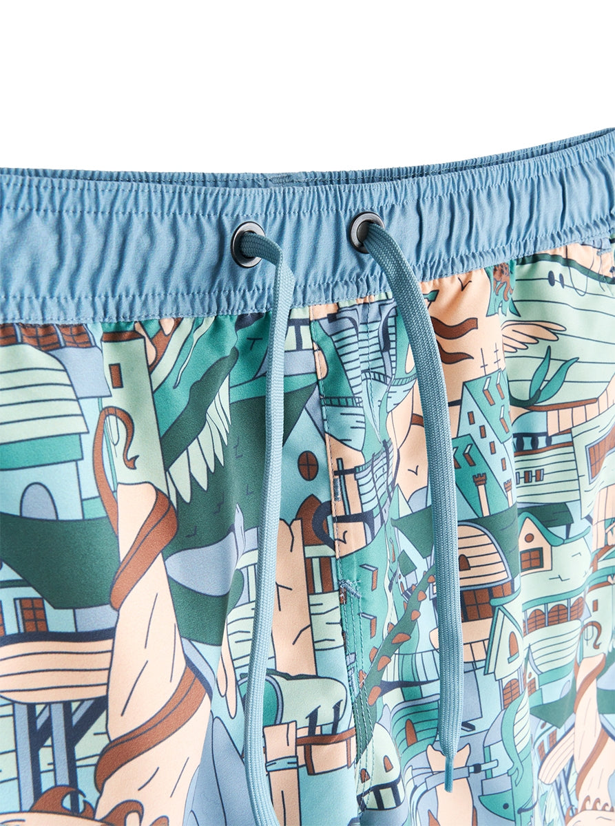 Bilgewater Print Swim Shorts