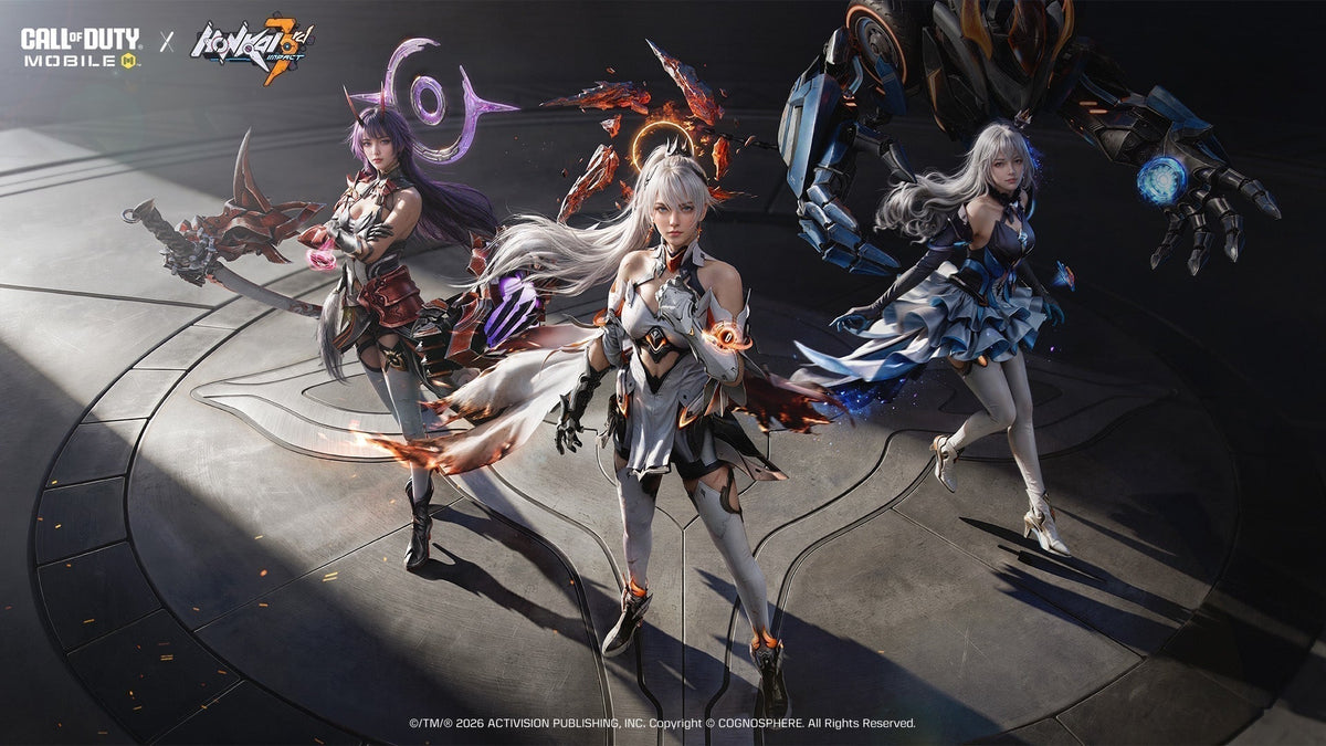 Visuel de la Saison 8 de Call of Duty: Mobile mettant en avant la collaboration avec Honkai Impact 3rd