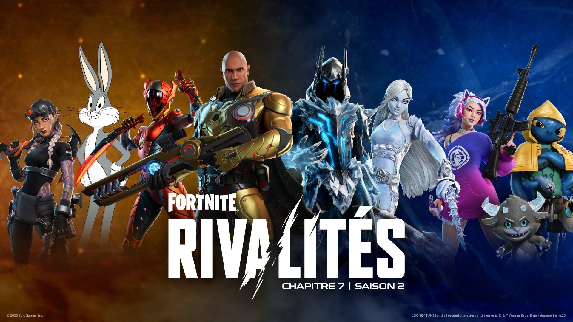 Artwork illustrant Rivalités la Saison 2 du Chapitre 7 de Fortnite