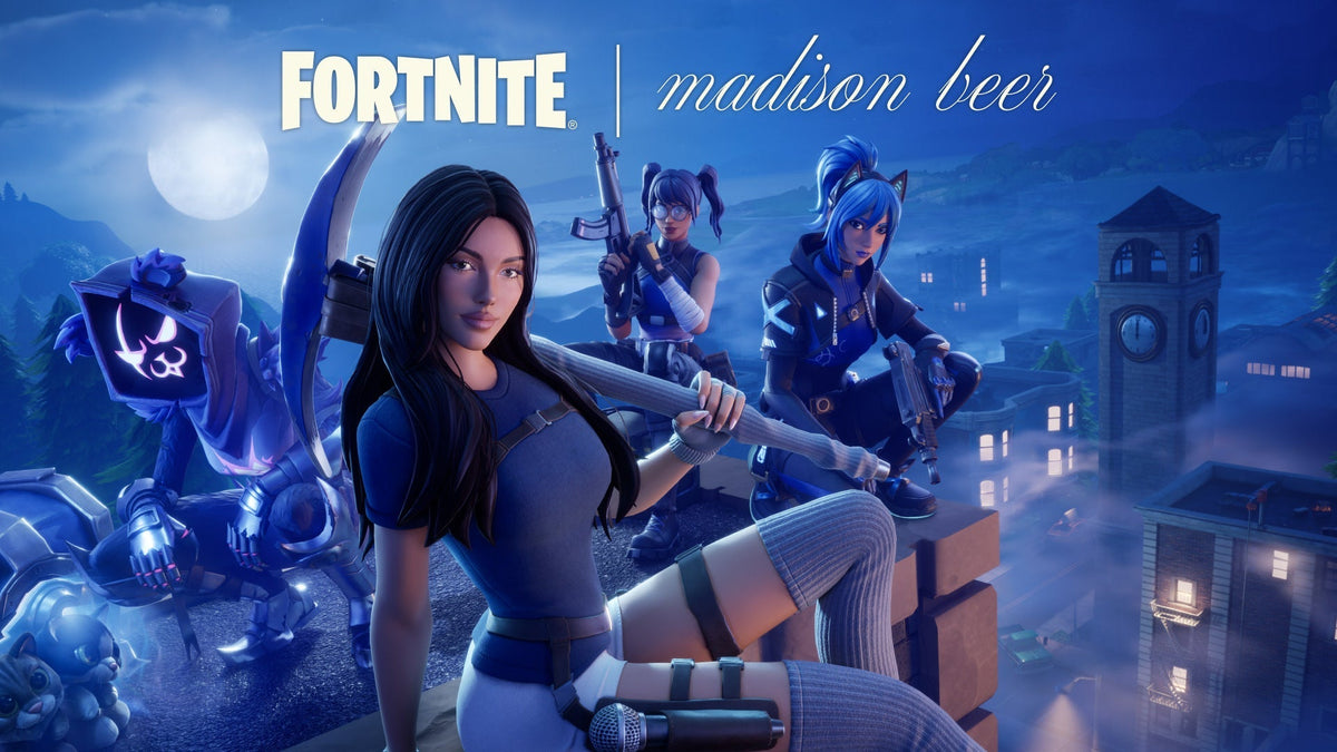Visuel représentant Madison Beer intégrant Fortnite en tant que série Icones