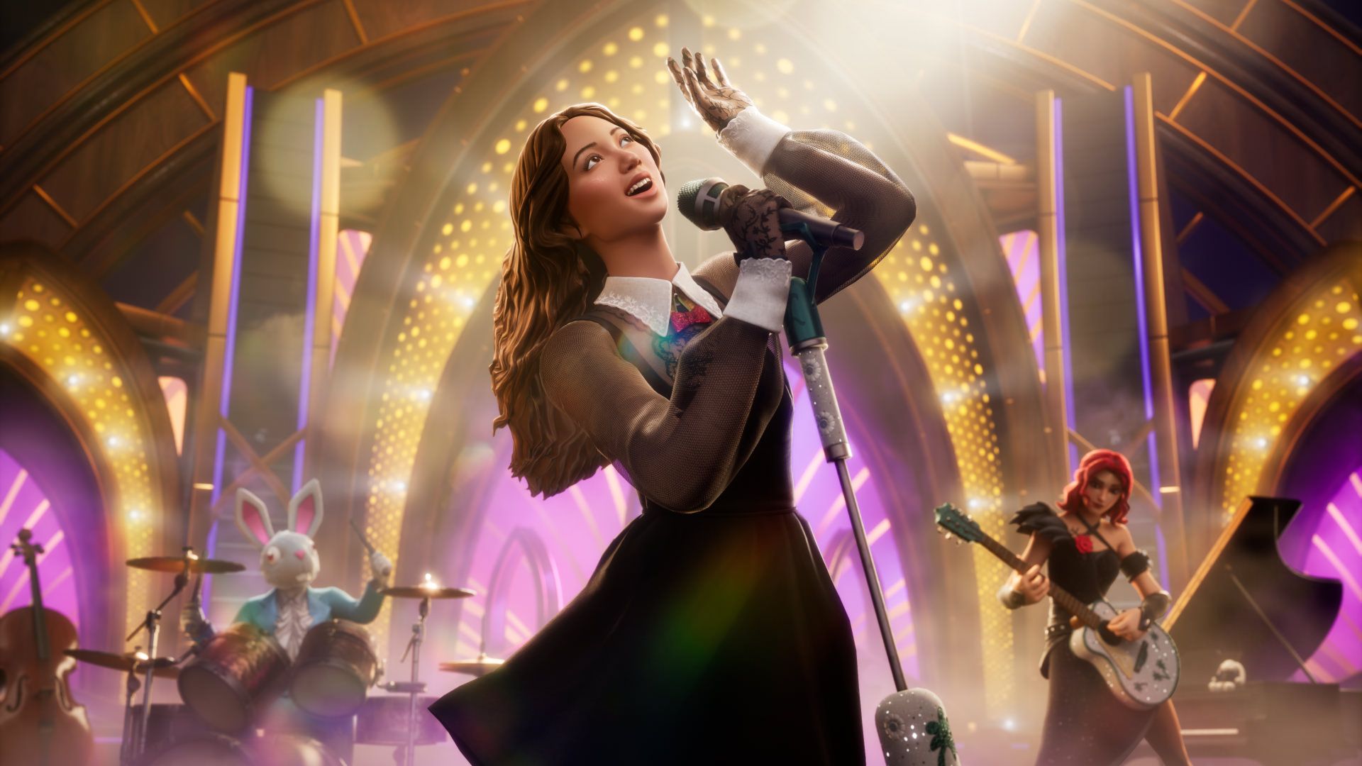Artwork de l'intégration de Laufey dans la Saison 14 de Fortnite Festival