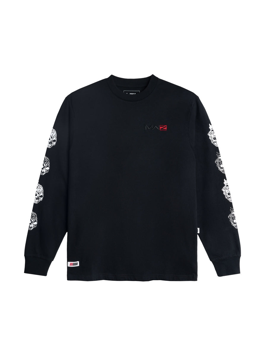 MWZ Smoking Skulls Long Sleeve T-shirt