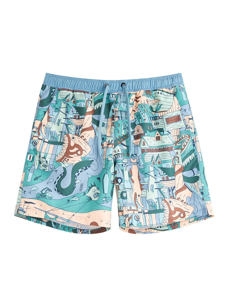 Bilgewater Print Swim Shorts