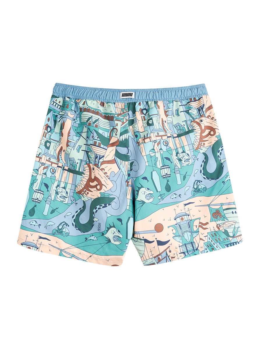 Bilgewater Print Swim Shorts